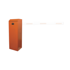 Barrera vehicular derecha / Soporta brazo de hasta 5.5 m / Final de carrera ajustable por programación / Movimiento fluido / Diseño elegante color naranja Barrera vehicular derecha / Soporta brazo de hasta 5.5 m / Final de carrera ajustable por programación / Movimiento fluido / Diseño elegante color naranja