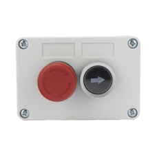 Botonera Doble Para Barreras Vehiculares, Operadores Corredizos y Abatibles / Botón de Stop Enclavado