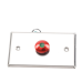 Botón tipo Hongo / Redondo Color Rojo con LED / Estético / NO y COM