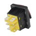Interruptor tipo Switch con Led Color Rojo / IP65 / Diseño Industrial / NO, COM, NC / Terminales tipo F1