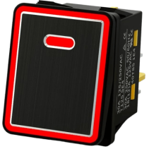 Interruptor tipo Switch con Led Color Rojo / IP65 / Diseño Industrial con panel de Aluminio / NO, COM, NC / Terminales tipo F1 Interruptor tipo Switch con Led Color Rojo / IP65 / Diseño Industrial con panel de Aluminio / NO, COM, NC / Terminales tipo F1