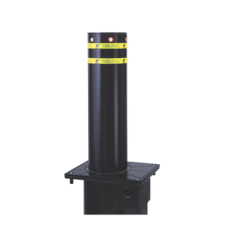 Pilona o Bolardo Neumático / 100% Acero, Pintura Negra para Exterior / Alta Velocidad / 275MM Diámetro