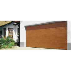 Puerta de Garage D/ Alta calidad / 9x7 pies / AISLADA / Estilo Americana / Imitacion Madera / Golden Oak / Linea Central .