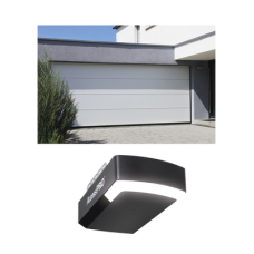 KIT COMPLETO Puerta D/ Garage 9x7 Pies / Lisa Linea Central / Color blanco / Insulada / Incluye Motor FS1000APPRT / 1/2HP / Fuerte/Silencioso/Luz LED/Motor DC .