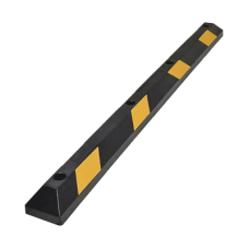 Tope Vehicular P / Estacionamiento / 183cm / Color Negro-Amarillo / 8 Franjas Reflejantes.