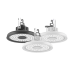 Luminaria LED High Bay Redonda REBL / 24 000- 27 000 -30 000 Lúmenes / 150-170-200W / 3500K-4000-5000 K CCT Switchable / IP66 NEMA 4X / IK10 / UVOLT 120-347V / DLC Premium