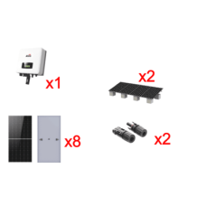 Kit Solar Interconexion 5kW 220Vca / Inversor AFORE / 8 Paneles de 640W / Montaje Incluido