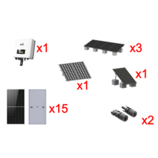 Kit Solar Interconexion  / 9kW  220Vca / Inversor AFORE / Montaje Incluido