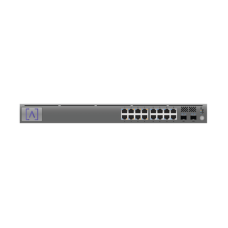 Switch Gigabit PoE+ Administrable / 16 puertos 10/100/1000 Mbps + 2 Puertos SFP Uplink / Presupuesto PoE hasta 120W / Administración Gratuita en la Nube