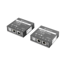 Kit extensor IP y PoE por cable UTP CAT5E hasta 500 mts @ 100 mbps Kit extensor IP y PoE por cable UTP CAT5E hasta 500 mts @ 100 mbps