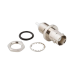 Conector BNC Hembra para Chasis en Doble D Plano, 4 GHz, Amphenol UG-657/U, Níquel/ Plata/ Teflón.