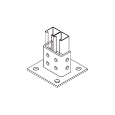 Base Interior tipo T para Perfil Sencillo.