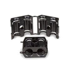 Sujetador Doble para Cable con Diámetro de 9 a 12 mm (0.35 a 0.47 Pulgadas). Paquete de 10 Piezas