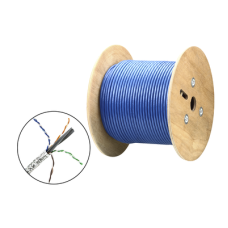 Cable SF/UTP | 4 pares 23 AWG | Cumple con los requisitos de la HDBaseT Alliance | Protección EMI | Transmisión de datos 4K | Color Azul | 305m
