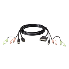 Cable KVM HDMI a DVI-D USB con audio de 1,8 m