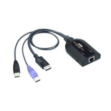 Cable Adaptador KVM de Medios Virtuales | USB DisplayPort | Compatible con Lector de Tarjetas Inteligentes | Desintegrador de Audio