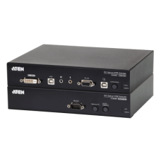 Extensor KVM DVI | Transmisión por Fibra Óptica | Distancia hasta 600 m | Resolución 1920x1200 a 60 Hz | Señales RS-232 y USB