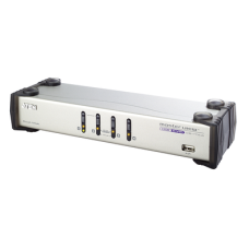 Conmutador KVMP | Doble pantalla | audio | 4 puertos USB VGA |