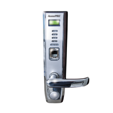 Chapa Derecha Cromada con Lector de Huella, Proximidad y Teclado