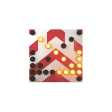 Tablero de señalización visual sencillo/izquierda/derecha/cruz