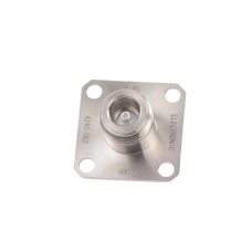 Conector N Hembra de Cambio Rápido / Wattmetro BIRD 43, 4304, 4 perforaciones a 18 mm, Níquel/ Plata/ Teflón.​ Conector N Hembra de Cambio Rápido / Wattmetro BIRD 43, 4304, 4 perforaciones a 18 mm, Níquel/ Plata/ Teflón.​