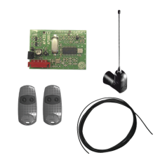 Kit Receptor inalámbrico con antena / Hasta 45M en linea de vista / INCLUYE dos controles  y 3 metros de cable RG58 para la antena