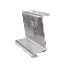 Placa salida a tubo automática con chequeador 1/2 y 3/4 de 116 mm, con acabado Electro Zinc