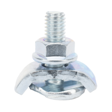 Kit 1 versión light para unir tramos de charola MallaFils, con acabado Electro Zinc