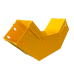 CHFIBER CURVA VERTICAL INTERIOR A 90° DE ALUMINIO PERALTE 4