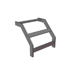 (CHCVET1X12EPK) CURVA VERTICAL EXTERIOR TUBULAR 1.5 DE PERALTE X 12 ANCHO PINTURA EPOX COLOR NEGRO, INCLUYE COPLe y tornilleria