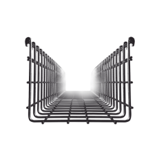 Charola Tipo Malla 150/200 mm, Acabado Electro Zinc, Hasta 477 Cables Cat6, Tramo de 3 Metros