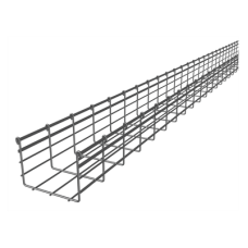 Charola Tipo Malla 166/150 mm, Acabado Electro Zinc, Hasta 369 Cables Cat6, Tramo de 3 Metros
