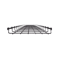 Charola Tipo Malla 33/300 mm, Acabado Electro Zinc, Hasta 158 Cables Cat6, Tramo de 3 Metros