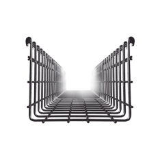 Charola Tipo Malla 116/200 mm, Acabado Electro Zinc, Hasta 369 Cables Cat6, Tramo de 3 Metros