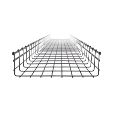 Charola Tipo Malla 116/400 mm, Acabado Electro Zinc, Hasta 738 Cables Cat6, Tramo de 3 Metros