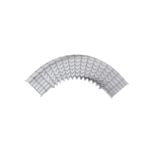 Curva Pre-Fabricada Horizontal de 90° con medidas de 54 mm de Peralte y 300 mm Ancho (54/300 mm)