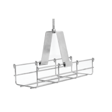 Suspensión conjunto 100 mm, para montar la charola desde el techo, con acabado Electro Zinc para varilla de 1/4, 5/16 y 3/8
