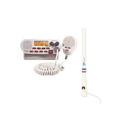 Kit de radio MRF45D | mas antena marina de fibra de vidrio TX-5206-SYS y soporte para antena 4186 Kit de radio MRF45D | mas antena marina de fibra de vidrio TX-5206-SYS y soporte para antena 4186