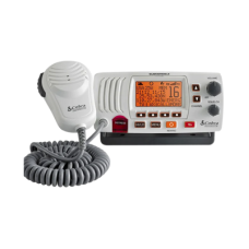 Radio móvil marino VHF clase D con función de megafonía y grabador automático de 20 segundos de audio recibido. cuenta con los canales Internacionales, de Canadá y Estados Unidos Radio móvil marino VHF clase D con función de megafonía y grabador automático de 20 segundos de audio recibido. cuenta con los canales Internacionales, de Canadá y Estados Unidos