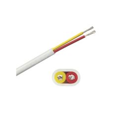 Rollo de cable plano grado marino calibre 16, de 2 conductores (rojo y amarillo) de 100 pies (30.48 m).