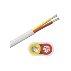 Rollo de cable plano grado marino calibre 10, de 2 conductores (rojo y amarillo) de 100 pies (30.48 m).