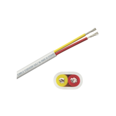 Rollo de cable plano grado marino calibre 16,  de 2 conductores (rojo y amarillo) de 250 pies (76.2 m).