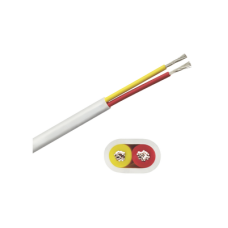 Rollo de cable plano grado marino calibre 16, de 2 conductores (rojo y amarillo) de 500 pies (152.4 m).