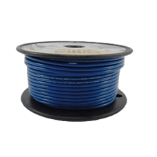 Cable Eléctrico Color Azul Calibre 14 / UL 1015-1230 / 600 Voltios / Temperatura 105°C Seco 75°C Húmedo / Cobre Estañado Clase K / Aislante PVC Retardante de Llama VW-1 / Resistente a Humedad Abrasión Ácido Combu