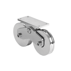 Rueda Doble de 12 cm / Capacidad Para Puertas de hasta 1200 kg / Canal Tipo 