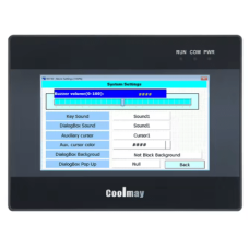 Panel HMI Táctil 4.3 Pulgadas / Resolución 480x272 píxeles / Interfaces RS232 + RS485 / Puerto Ethernet / Puerto USB / Software VCool Programming