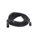 Cable XLR | 3 polos | Conector Hembra-Macho | Serie M | Carcasa Negra | Contactos Dorados | Ideal para Microfonía | Longitud 10m