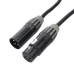 Cable XLR | 3 polos | Conector Hembra-Macho | Serie M | Carcasa Negra | Contactos Dorados | Ideal para Microfonía | Longitud 3m