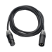 Cable XLR | 3 polos | Conector Hembra-Macho | Serie M | Carcasa Negra | Contactos Dorados | Ideal para Microfonía | Longitud 3m
