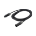 Cable XLR | 3 polos | Conector Hembra-Macho | Serie M | Carcasa Negra | Contactos Dorados | Ideal para Microfonía | Longitud 3m